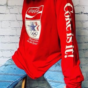 80s Coca Cola Graphic Long Sleeve tee !